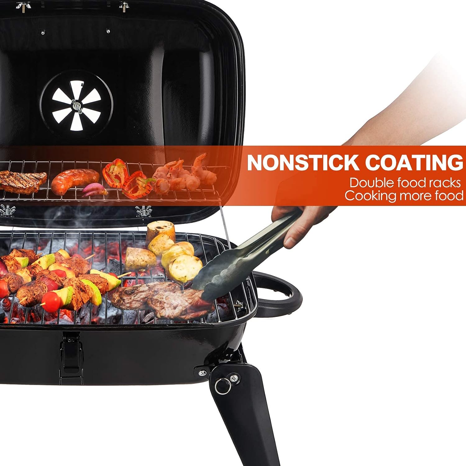 Foldable Tabletop BBQ Grill, Portable Small Charcoal Grill, Mini Tabletop Smoker Camping Cooker, Stainless Steel Portable Collapsible Barbecue Shelf Foldable Tabletop BBQ Grill, Portable Small Charcoal Grill, Mini Tabletop Smoker Camping Cooker, Stainless Steel Portable Collapsible Barbecue Shelf